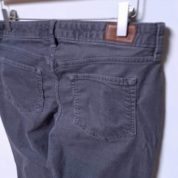 Lands End Corduroy Pants Womens Petite 14 14P Gray Mid-Rise Straight Leg Cords - Picture 4 of 10